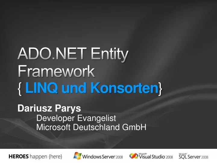 ado net entity framework linq und konsorten