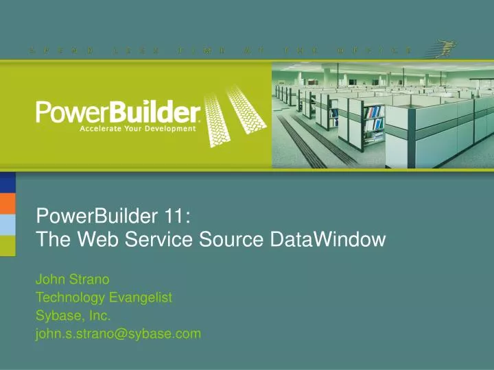 powerbuilder 11 the web service source datawindow