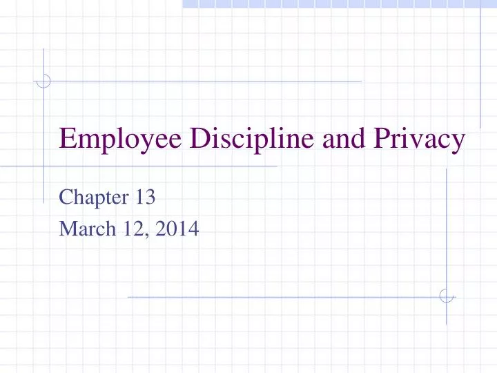 employee discipline and privacy