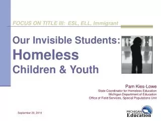 Our Invisible Students: Homeless Children &amp; Youth