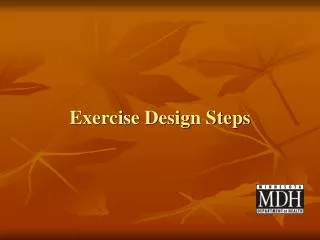 Exercise Design Steps