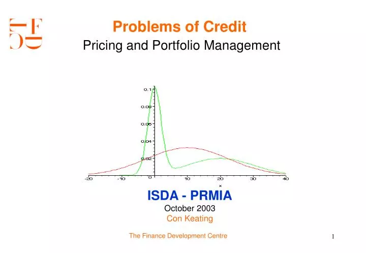 problems of credit pricing and portfolio management