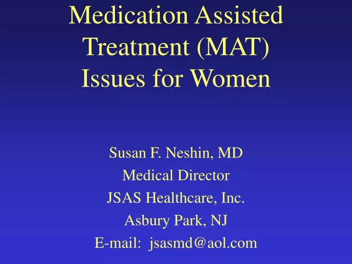 medication assisted treatment mat issues for women