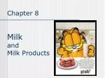 Chapter 8 Milk and Milk Products - slide 1