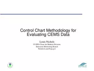 Control Chart Methodology for Evaluating CEMS Data