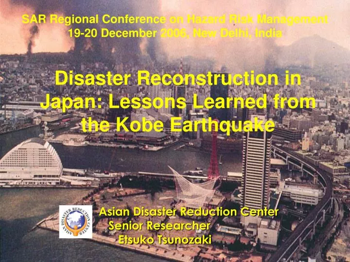 disaster reconstruction in japan lessons learned from the kobe earthquake