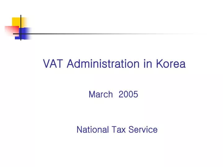 vat administration in korea