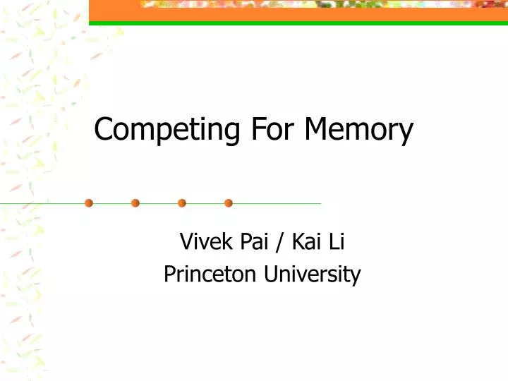 competing for memory