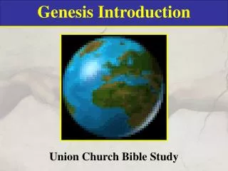 Genesis Introduction