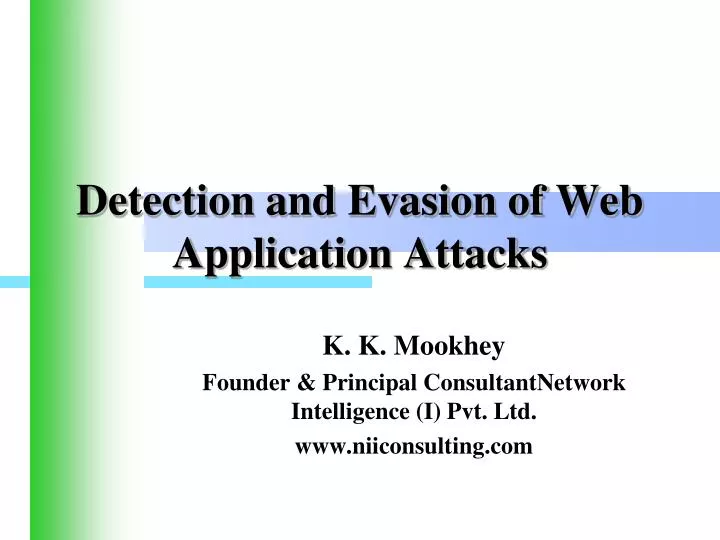 detection and evasion of web application attacks