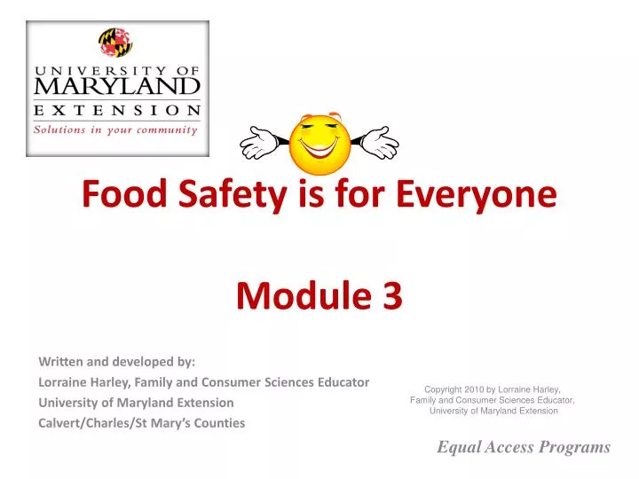 food safety is for everyone module 3