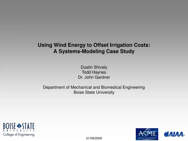 using wind energy to offset irrigation costs a systems modeling case study
