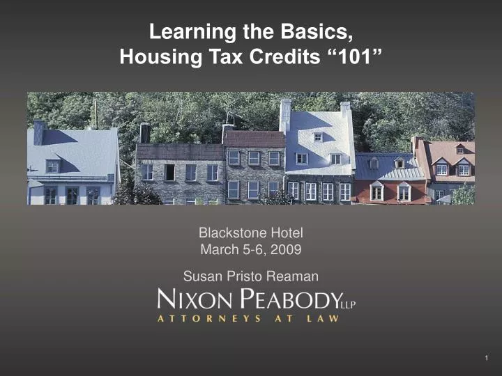 learning the basics housing tax credits 101