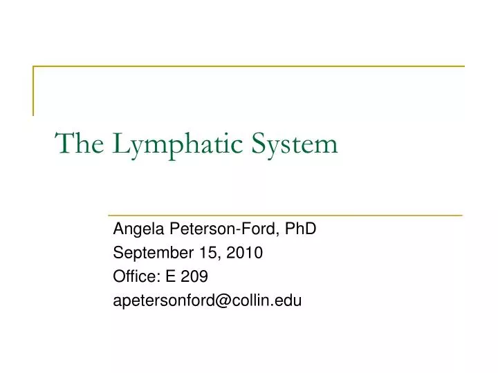 the lymphatic system