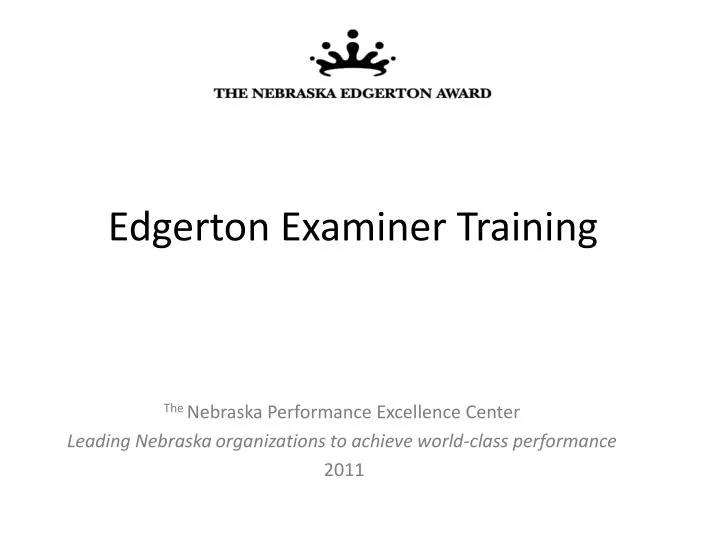 edgerton examiner training