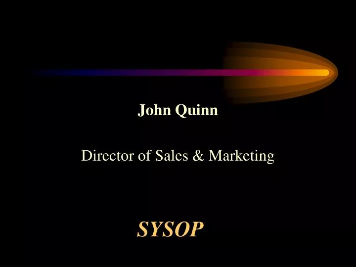 john quinn director of sales marketing