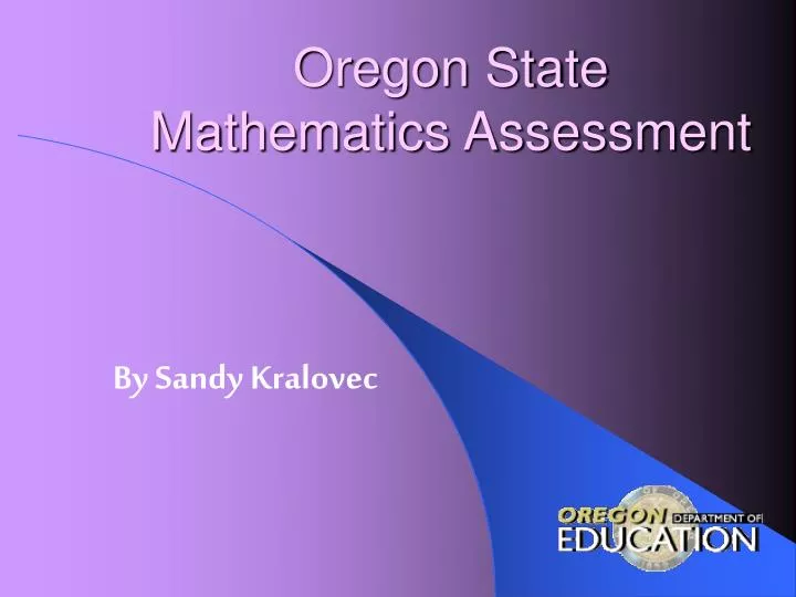 oregon state mathematics assessment