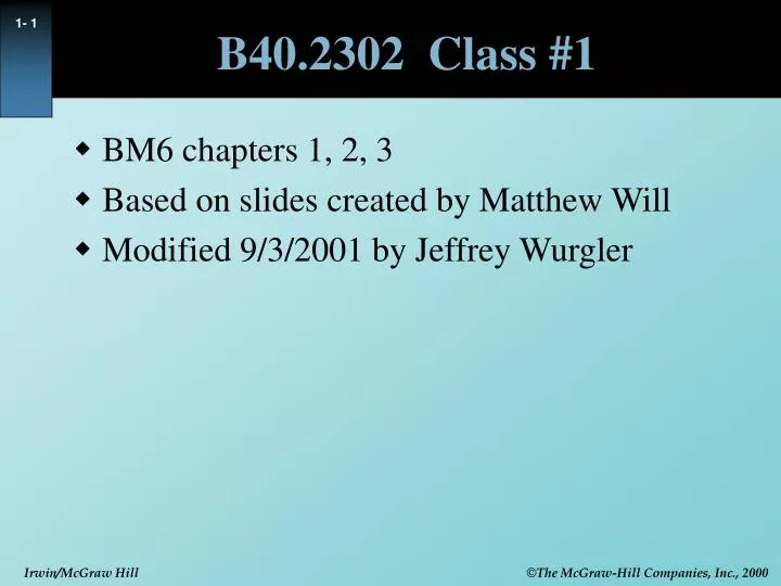 b40 2302 class 1