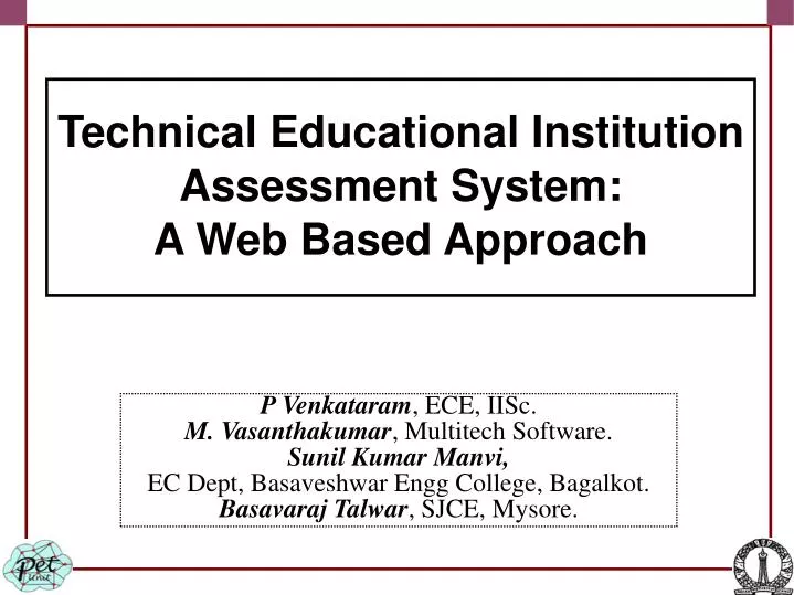 technical educational institution assessment system a web based approach