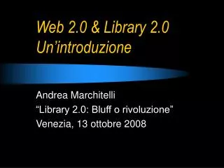 web 2 0 library 2 0 un introduzione