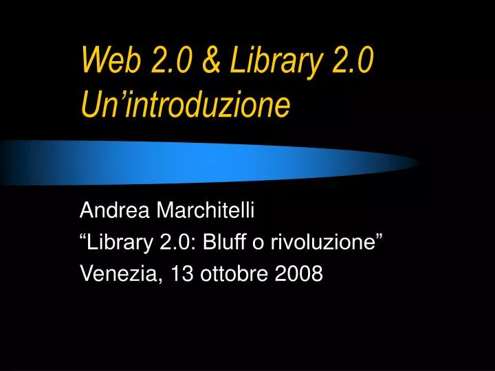 web 2 0 library 2 0 un introduzione