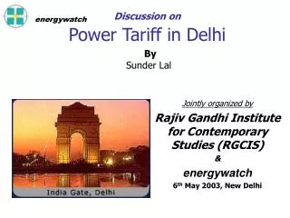 Discussion on Power Tariff in Delhi