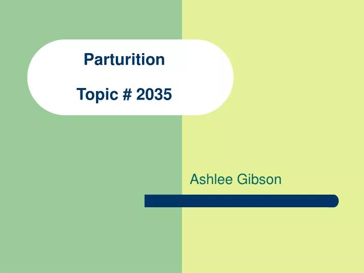 parturition topic 2035