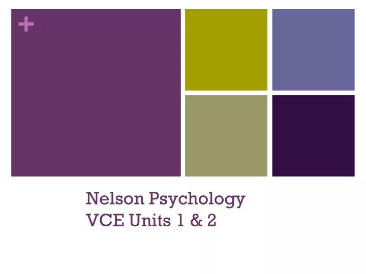 nelson psychology vce units 1 2