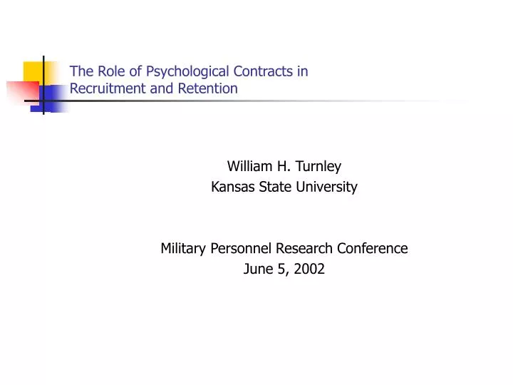 the role of psychological contracts in recruitment and retention