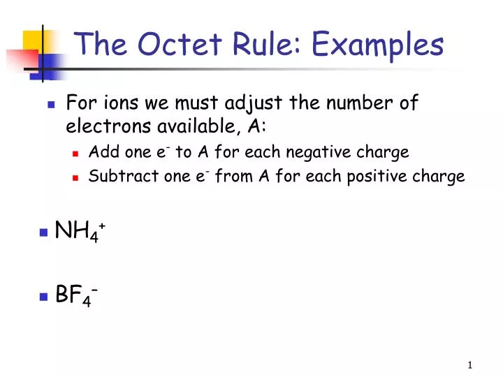 the octet rule examples
