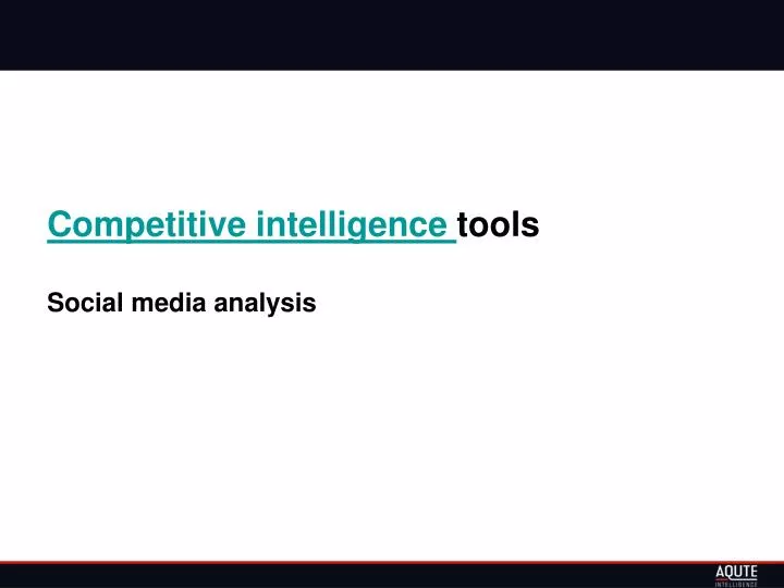 competitive intelligence tools social media analysis