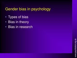 Gender bias in psychology