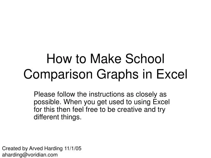 how to make school comparison graphs in excel
