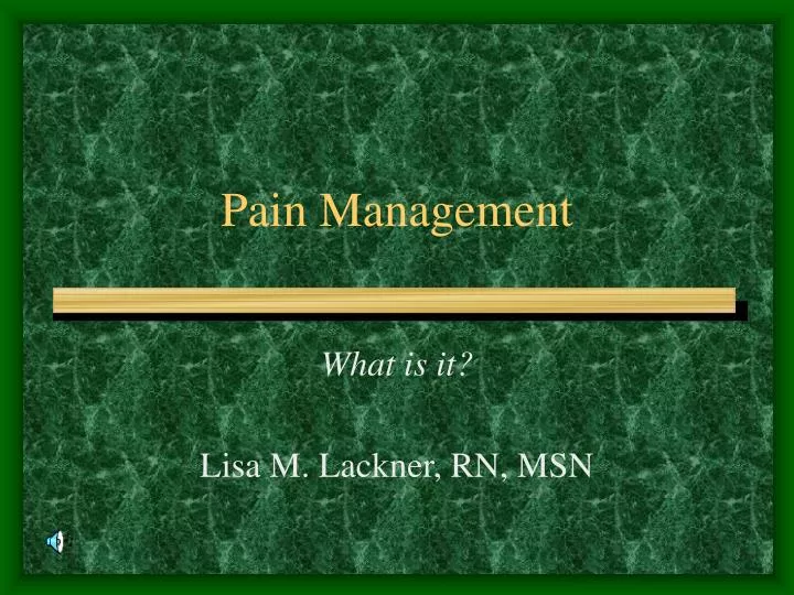 pain management