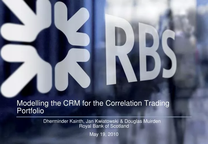 modelling the crm for the correlation trading portfolio