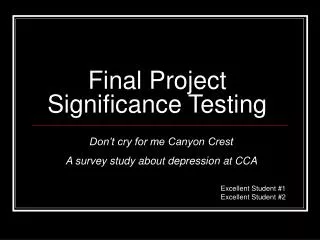 Final Project Significance Testing