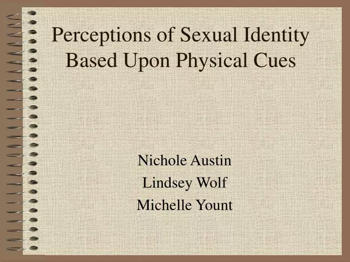 perceptions of sexual identity based upon physical cues