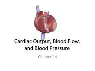 Cardiac Output, Blood Flow, and Blood Pressure