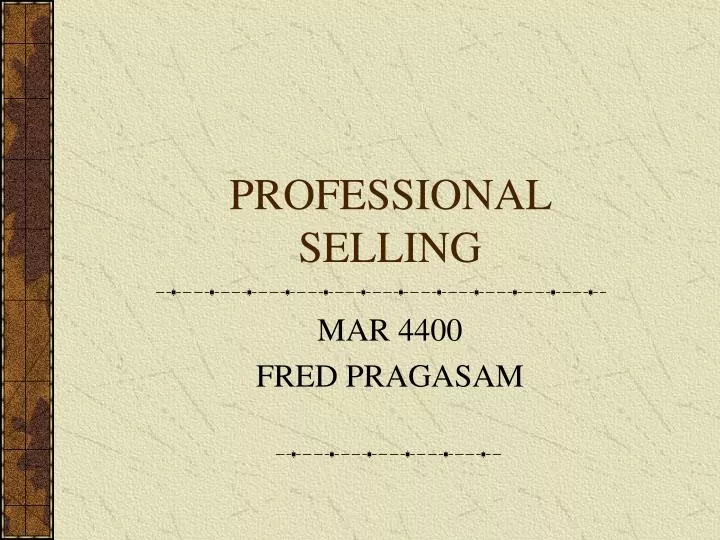 professional selling