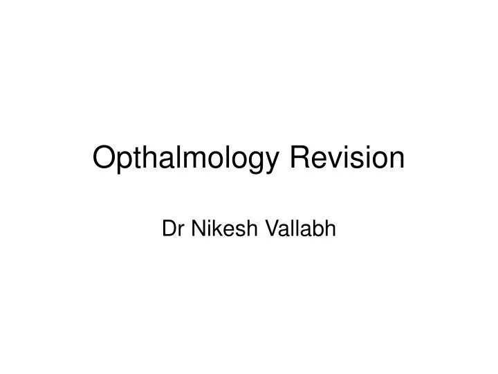 opthalmology revision