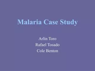 Malaria Case Study