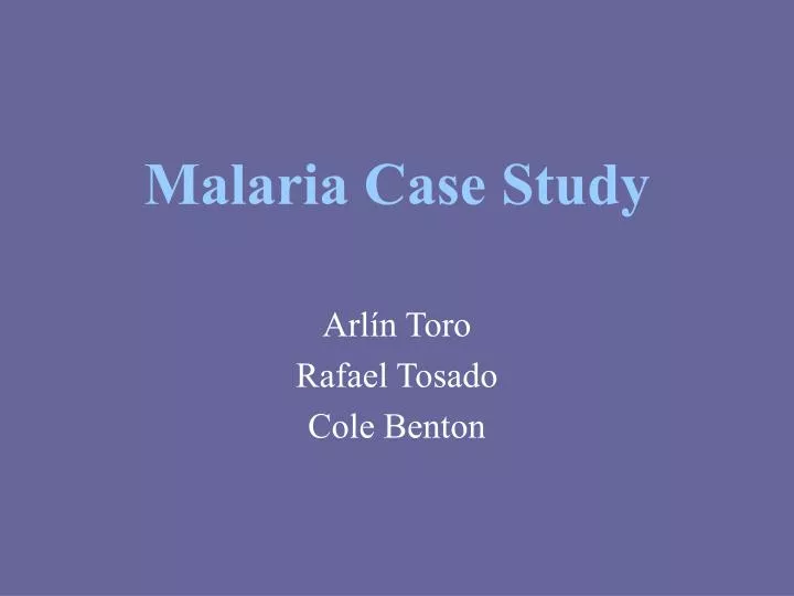 malaria case study