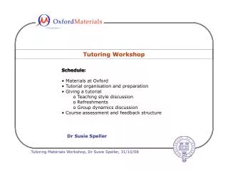 Tutoring Workshop