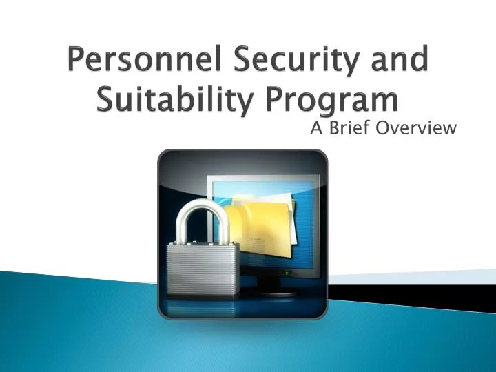 personnel security and suitability program
