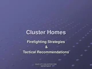 Cluster Homes