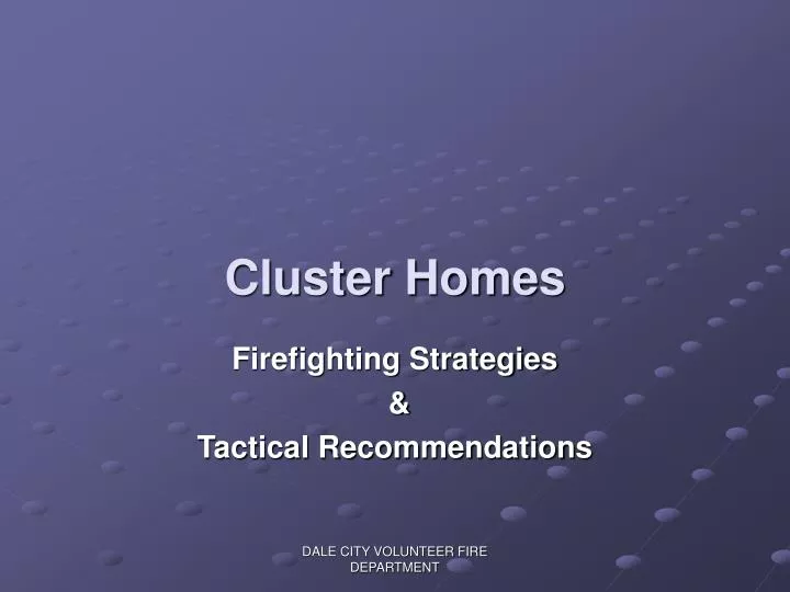 cluster homes