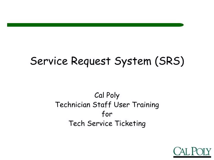 service request system srs