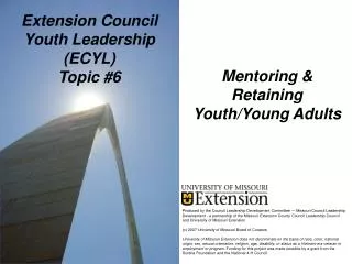 Extension Council Youth Leadership (ECYL) Topic #6