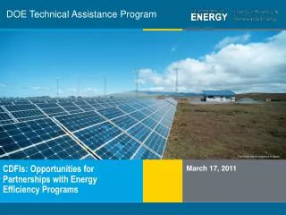 DOE Technical Assistance Program