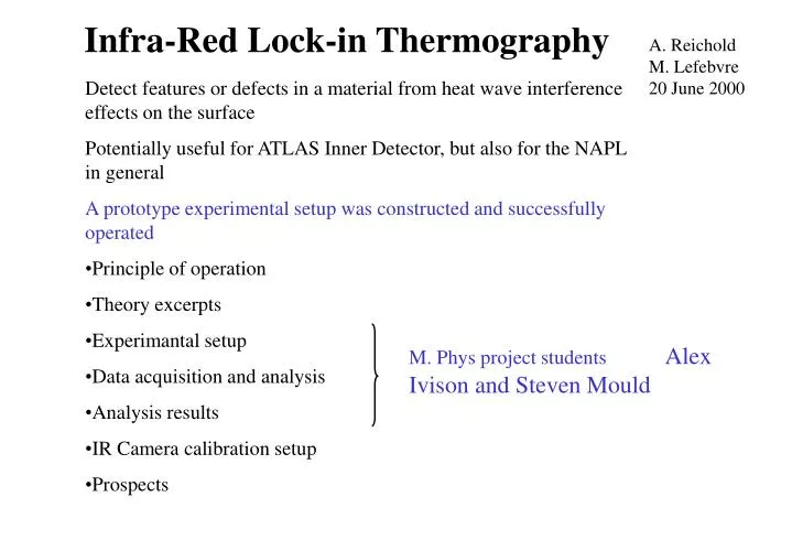 infra red lock in thermography